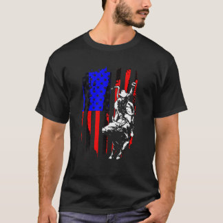 アメリカカッコいいロデオブルライダーデザインメンズウィメンズボー Tシャツ
