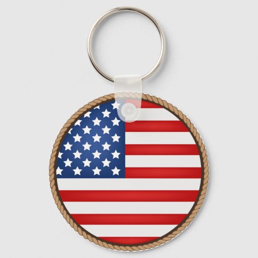 アメリカカッコいい国旗 キーホルダー (正面)