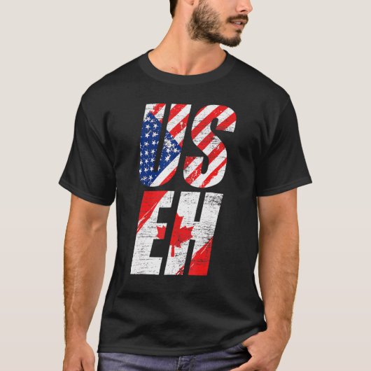 アメリカカナダプライドメープルリーフユース米国国旗C Tシャツ (正面)
