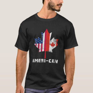 アメリカカナダ国旗America Canada Patriotic Te Tシャツ