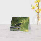 アメリカカラス(Corvus brachyrhynchos) カード (黄色い花)