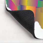 アメリカカラフルの地図 マウスパッド (コーナー)