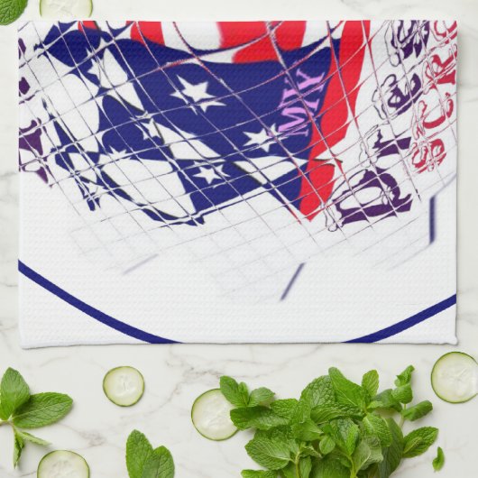 アメリカカラフル国旗の色ヒラリー(アメリカ合衆国のプレ向け) キッチンタオル (折り畳み)