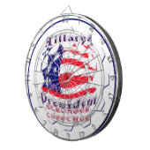 アメリカカラフル国旗の色ヒラリー(アメリカ合衆国のプレ向け) ダーツボード (正面右)