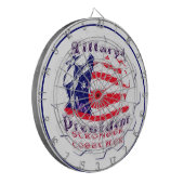 アメリカカラフル国旗の色ヒラリー(アメリカ合衆国のプレ向け) ダーツボード (正面左)