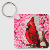 アメリカカーディナル  キーホルダー (正面)