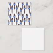 アメリカガンショウヤマガラまたはアメリカヤマガラの水彩画 エンクロージャーカード (正面/裏面)