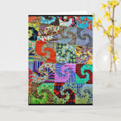 アメリカキルト カード (黄色い花)