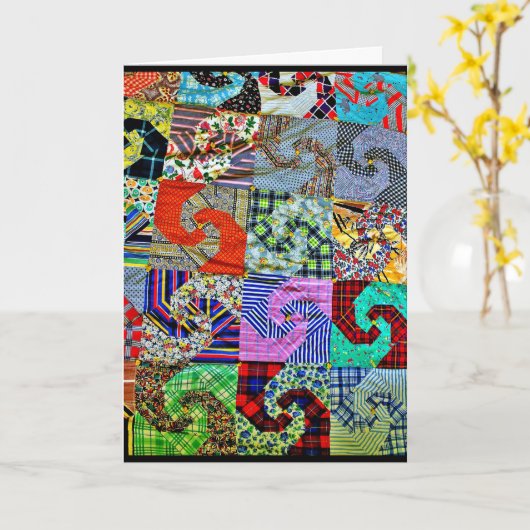 アメリカキルト カード (黄色い花)