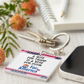 アメリカキーチェーンの投票 キーホルダー (正面右)