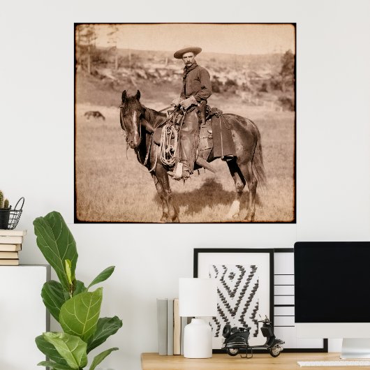 アメリカクラシックのカウボーイc.1888 ポスター (ホームオフィス)