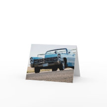 アメリカクラシックのコンバーチブルカーのノーテカード