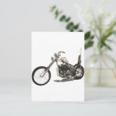 アメリカクラシックのチョッパーバイク ポストカード (スタンド正面)