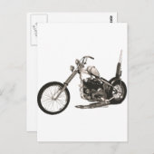 アメリカクラシックのチョッパーバイク ポストカード (正面/裏面)