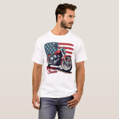 アメリカクラシックのチョッパーTシャ男性へツ Tシャツ (正面フル)