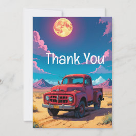 アメリカクラシックのピックアップトラック サンキューカード