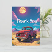 アメリカクラシックのピックアップトラック サンキューカード (スタンド正面)