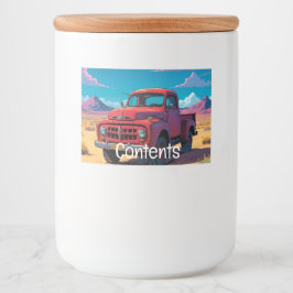 アメリカクラシックのピックアップトラック フードラベル