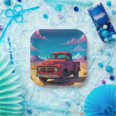 アメリカクラシックのピックアップトラック ペーパープレート (パーティー)