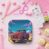 アメリカクラシックのピックアップトラック ペーパープレート (パーティー)