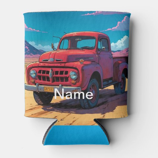 アメリカクラシックのピックアップトラック 缶クーラー (正面)