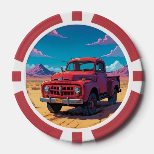 アメリカクラシックのピックアップトランプのポーカーチップ ポーカーチップ (正面)