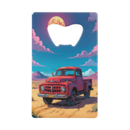 アメリカクラシックのピックアップ クレジットカード栓抜き