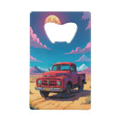 アメリカクラシックのピックアップ クレジットカード栓抜き (裏面)