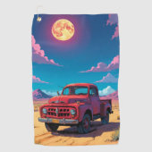 アメリカクラシックのピックアップ ゴルフタオル (正面)