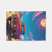 アメリカクラシックのピックアップ フリースブランケット (正面(横))