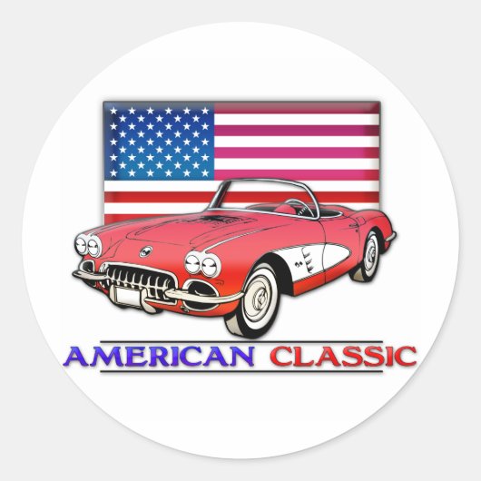 アメリカクラシックの筋肉 ラウンドシール (正面)