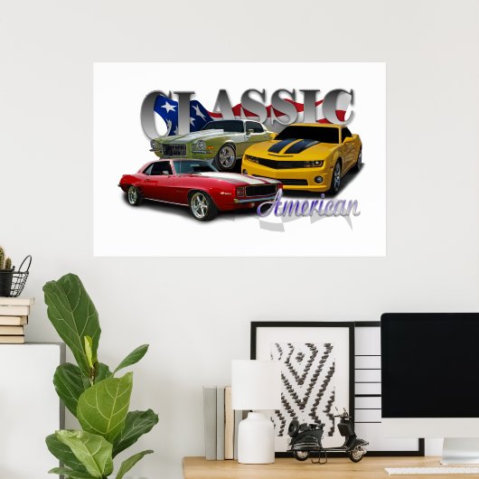 アメリカクラシック人 ポスター (ホームオフィス)