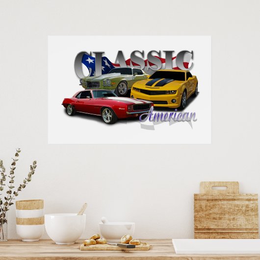 アメリカクラシック人 ポスター (キッチン)