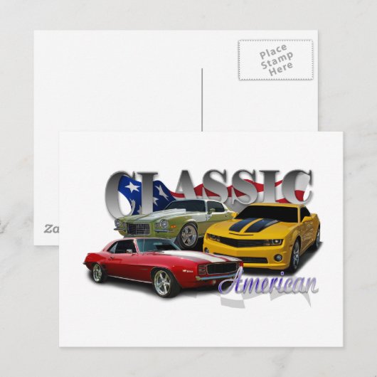アメリカクラシック人 ポストカード (正面/裏面)