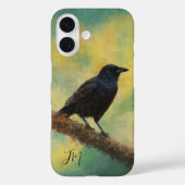 アメリカクロウバードズ絵を描イニシャル名前をカスタムする Case-Mate iPhoneケース (裏面)