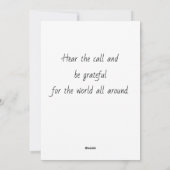 アメリカクロクビのニューイヤーズカード/感謝を伝えるフラットカード シーズンカード (裏面)