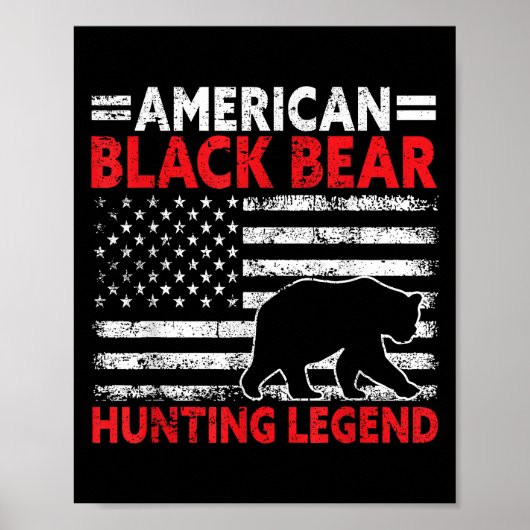 アメリカクロクマ狩猟伝説 USA ブラックベア ポスター (正面)