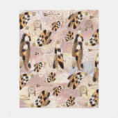 アメリカクロペリカンまたは鷹の羽 フリースブランケット (正面)