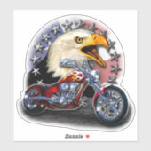 アメリカクロムショッパーイーグル米国国旗の愛国心 シール (シート)