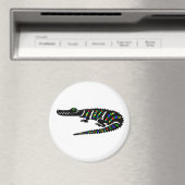 アメリカクールのワニ – 野生生物 – 爬虫類 – 自然 マグネット (インサイチュ (食洗機))