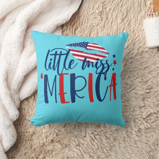 アメリカクール赤白青アメリカ愛国主義 クッション (ブランケット)