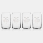 アメリカグランジ国旗とワシ ガラス缶 (正面)