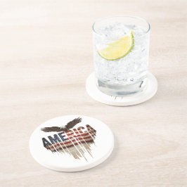 アメリカグランジ国旗とワシ コースター