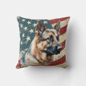 アメリカグランジ国旗のドイツの羊飼い犬 クッション (裏面)