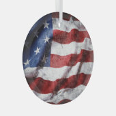アメリカグランジ国旗を閉じる。 ガラスオーナメント (正面右)
