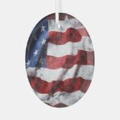 アメリカグランジ国旗を閉じる。 ガラスオーナメント (正面左)