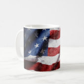 アメリカグランジ国旗を閉じる。 コーヒーマグカップ (正面左)