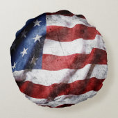 アメリカグランジ国旗を閉じる。 ラウンドクッション (裏面)