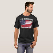 アメリカグランジ国旗サウス・パサデナ Tシャツ (正面フル)