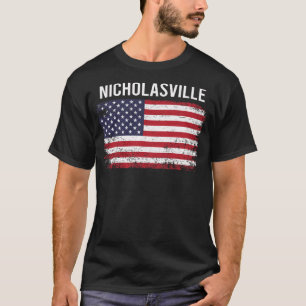 アメリカグランジ国旗ニコラスビル Tシャツ